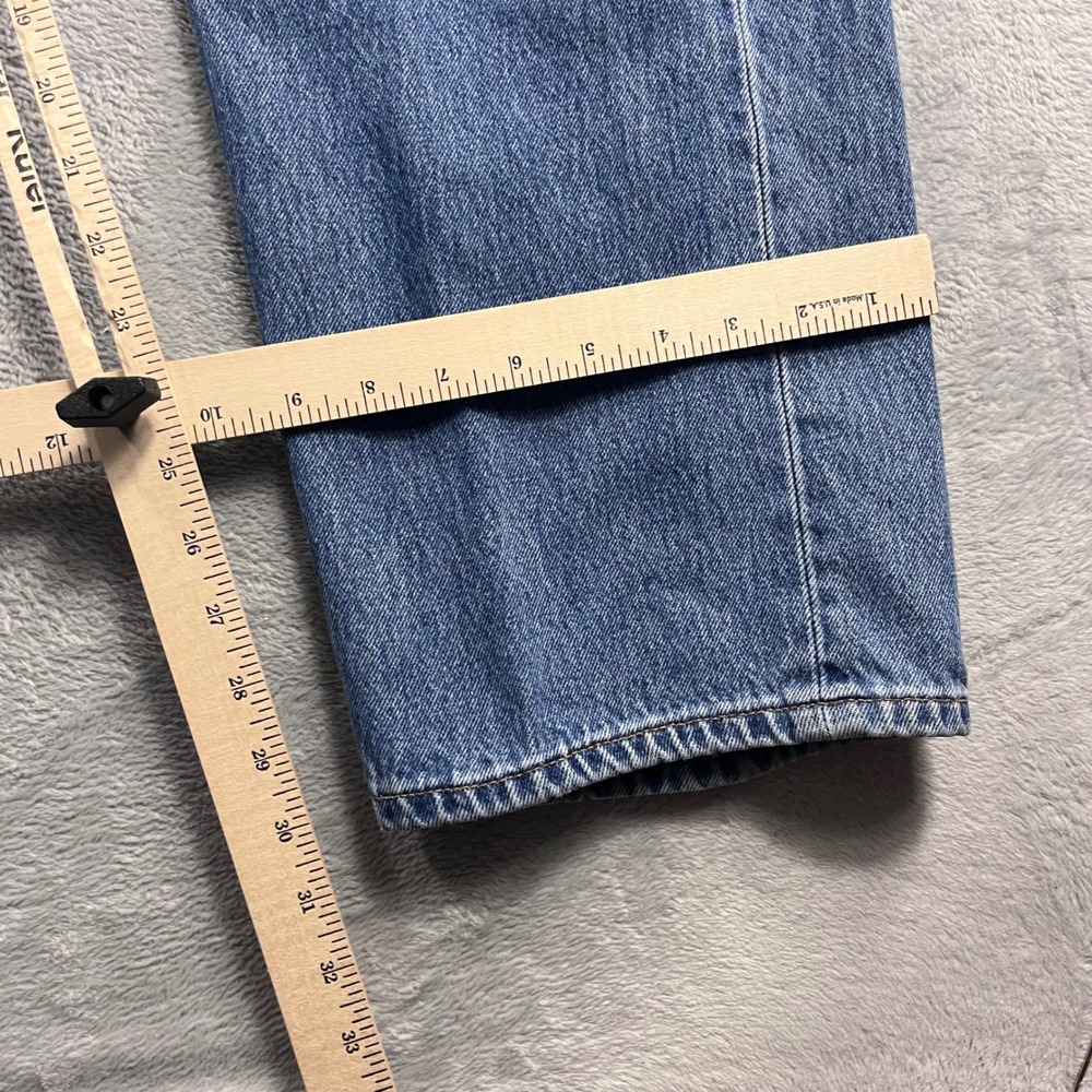 Levis 501 Jeans Mens 40x30 Blue Denim Straight Leg Button Fly Vintage 2002 Y2K - Picture 9 of 14